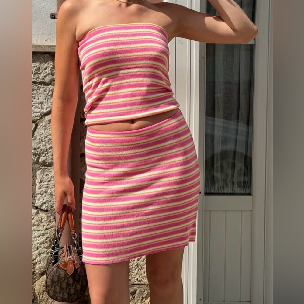 Djerf Avenue Popsicle Tube Top & Skirt